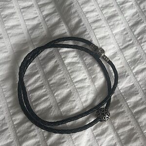 Pandora Leather Bracelet double wrap with clasp